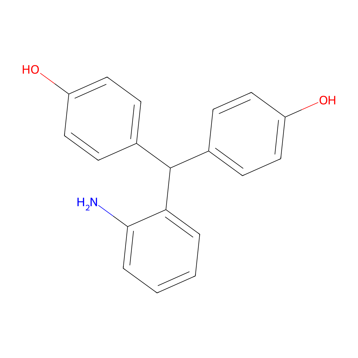 4,4'-(o-Aminobenzylidene)diphenol molecular structure, CAS 2311-75-3