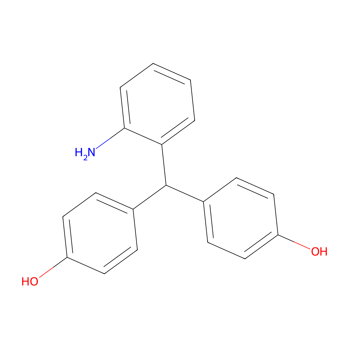 4,4'-(o-Aminobenzylidene)diphenol molecular structure, CAS 2311-75-3