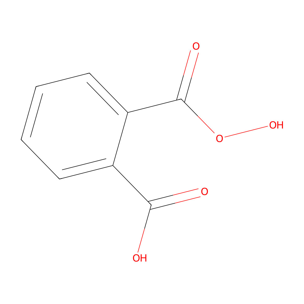 Monoperoxyphthalic acid molecular structure, CAS 2311-91-3