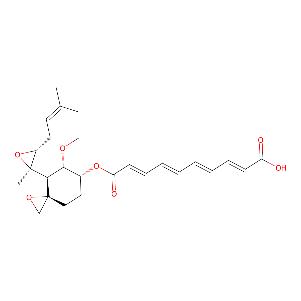 Fumagillin molecular structure, CAS 23110-15-8
