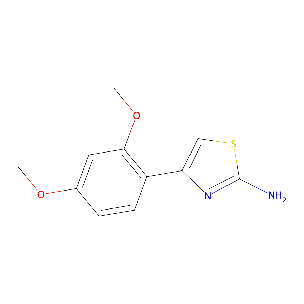 4-(2,4-Dimethoxy-phenyl)-thiazol-2-ylamine molecular structure, CAS 23111-45-7