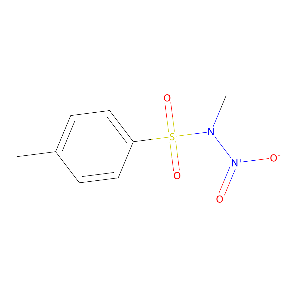 N,4-dimethyl-N-nitrobenzenesulfonamide molecular structure, CAS 23114-01-4