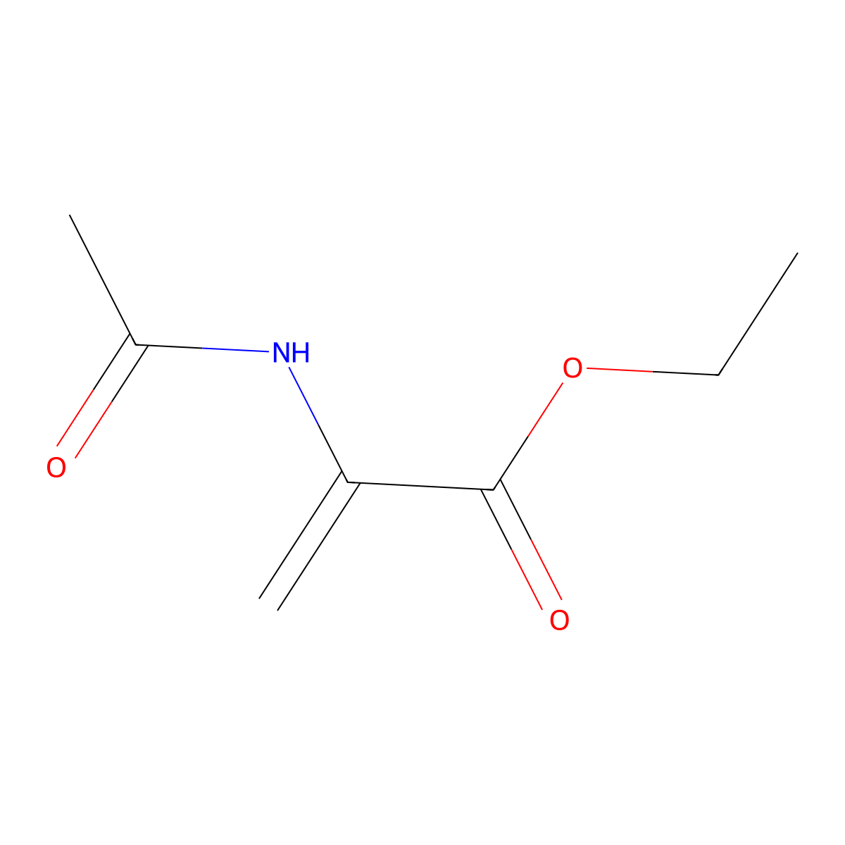 Ethyl 2-acetamidoprop-2-enoate molecular structure, CAS 23115-42-6