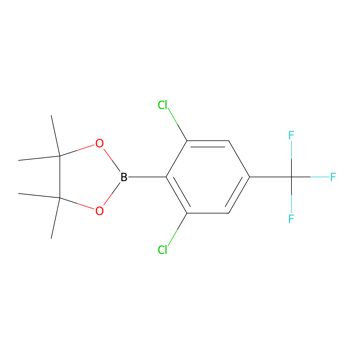 2,6-Dichloro-4-(trifluoromethyl)phenylboronic acid pinacol ester molecular structure, CAS 2311855-02-2