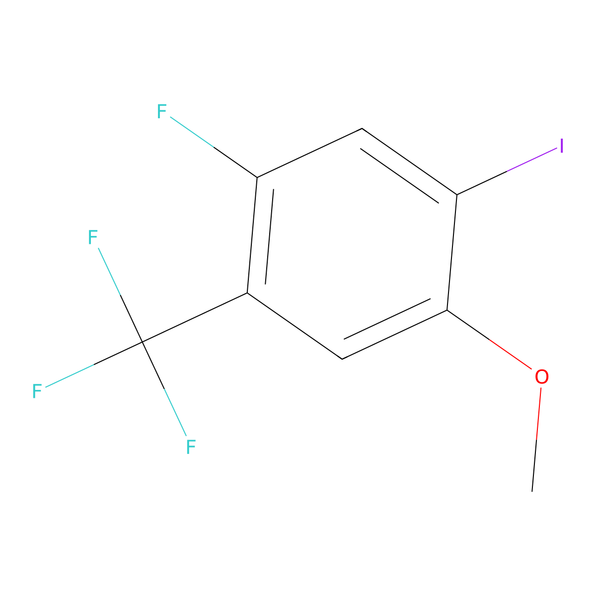 1-Fluoro-5-iodo-4-methoxy-2-(trifluoromethyl)benzene molecular structure, CAS 2311855-35-1