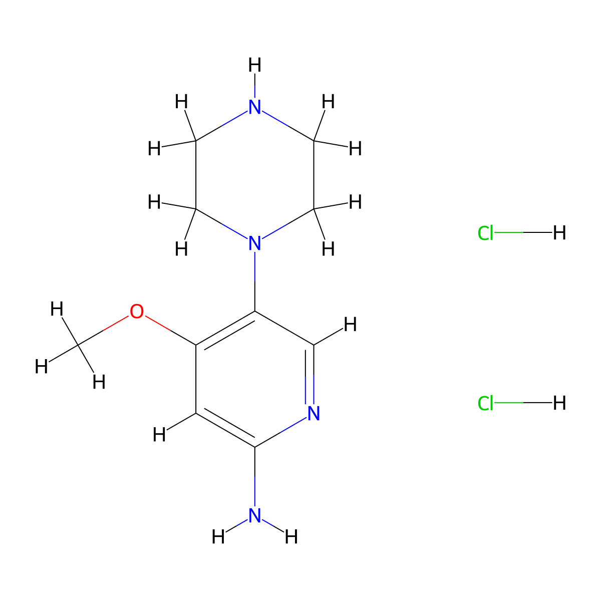 4-Methoxy-5-(piperazin-1-yl)pyridin-2-amine dihydrochloride molecular structure, CAS 2311864-27-2