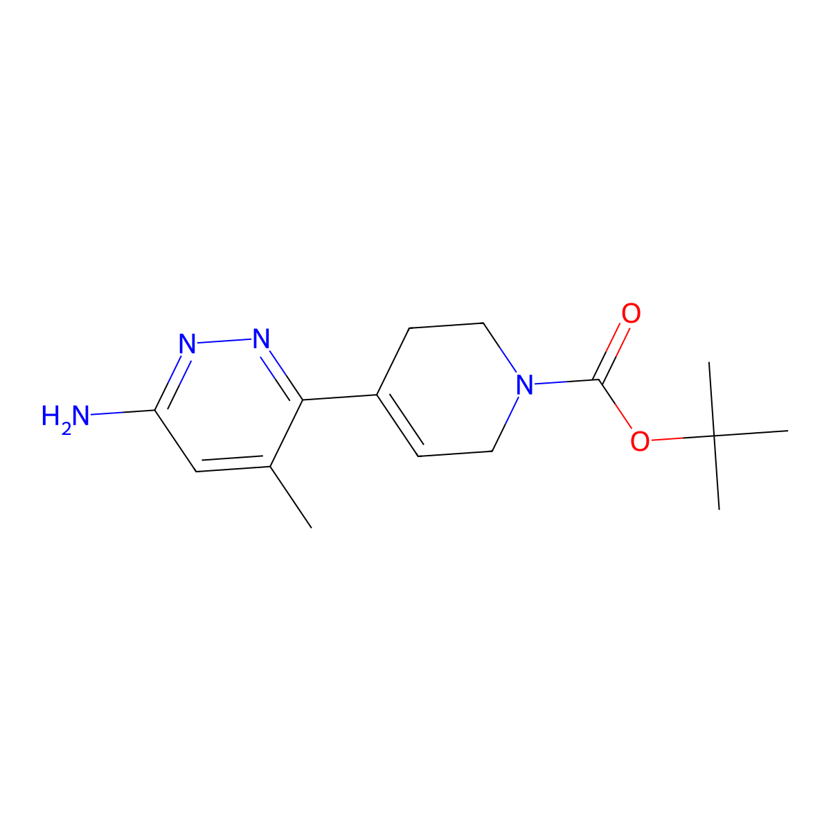 4-(6-Amino-4-methyl-3-pyridazinyl)-3,6-dihydro-1(2h)-pyridinecarboxylic acid 1,1-dimethylethyl ester molecular structure, CAS 2311864-59-0