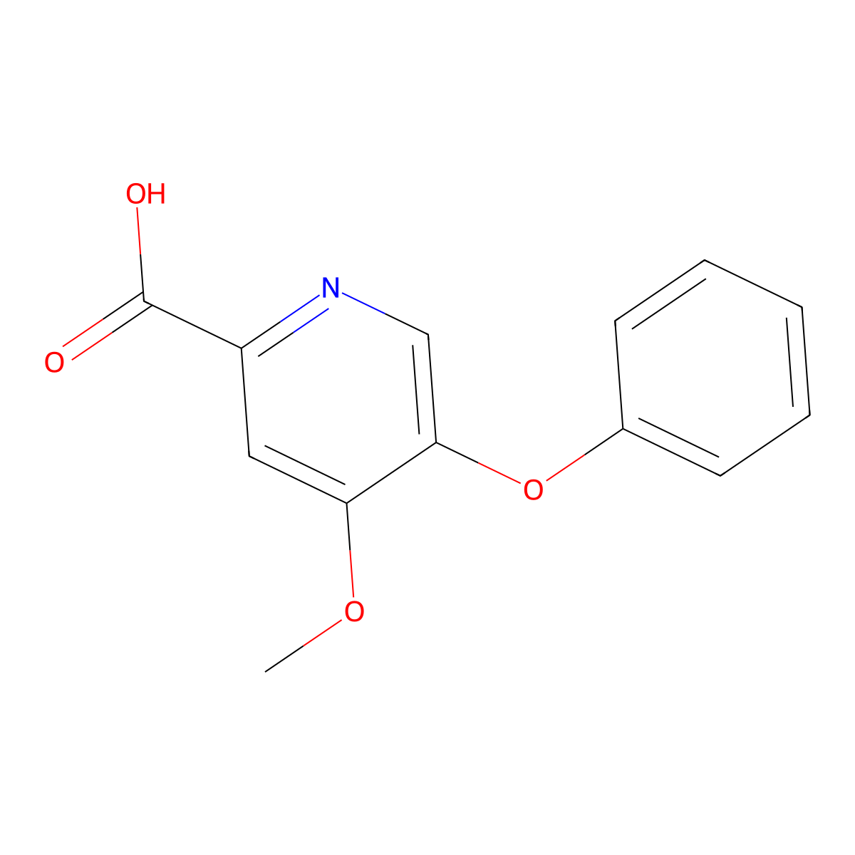 4-Methoxy-5-phenoxypyridine-2-carboxylic acid molecular structure, CAS 2311865-04-8