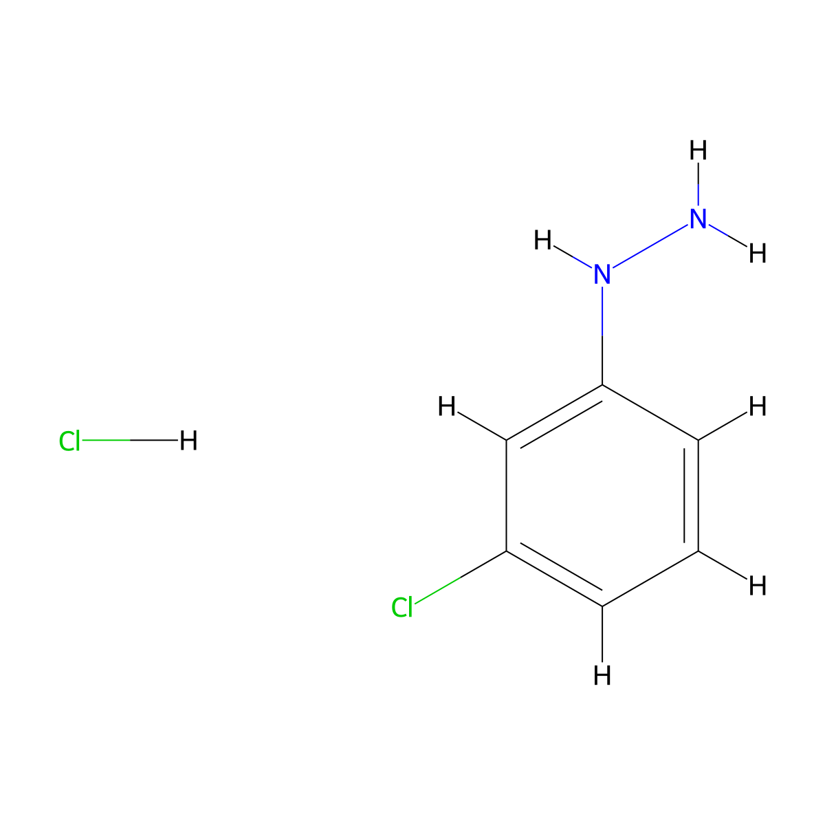 m-Chlorophenylhydrazine hydrochloride molecular structure, CAS 2312-23-4