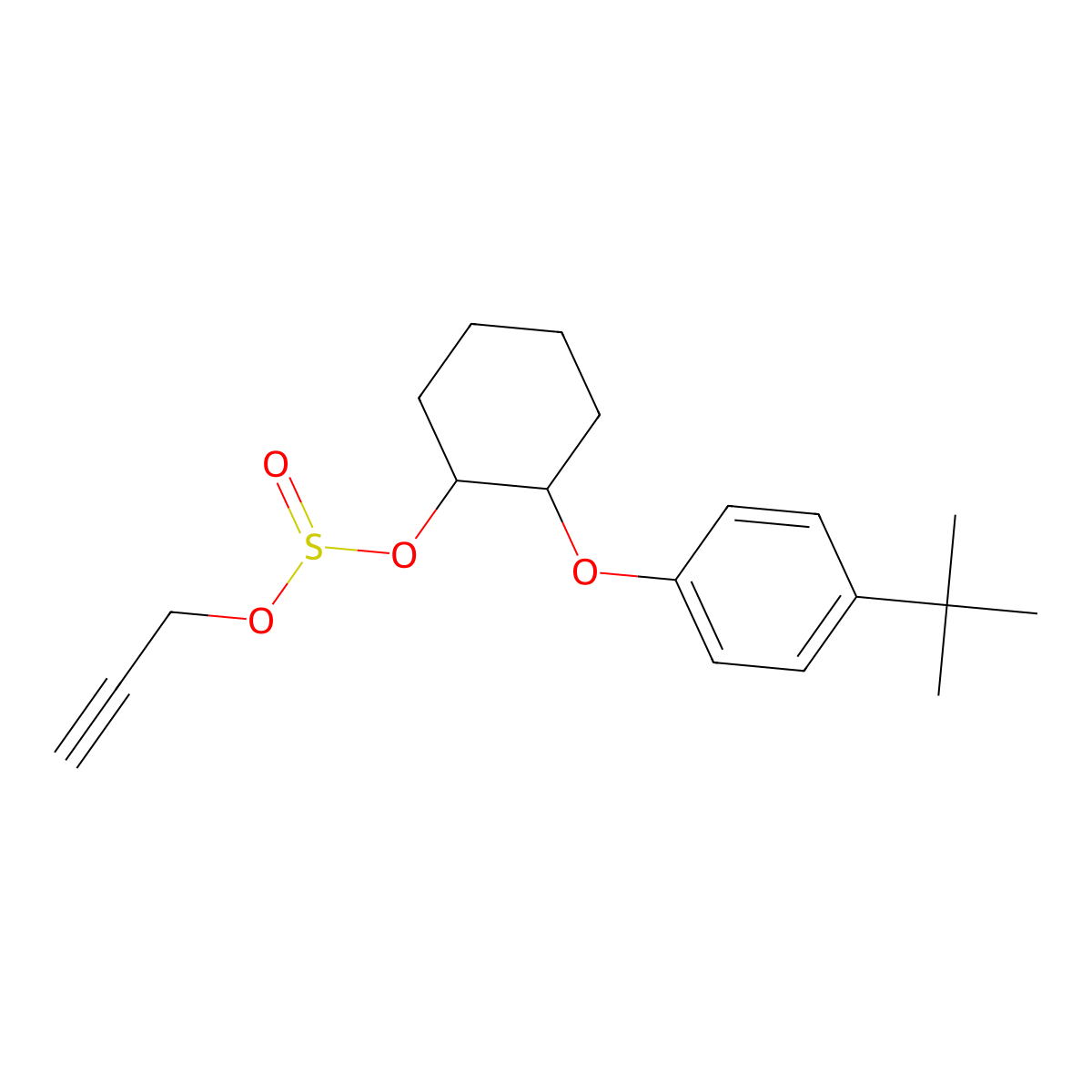 Propargite molecular structure, CAS 2312-35-8