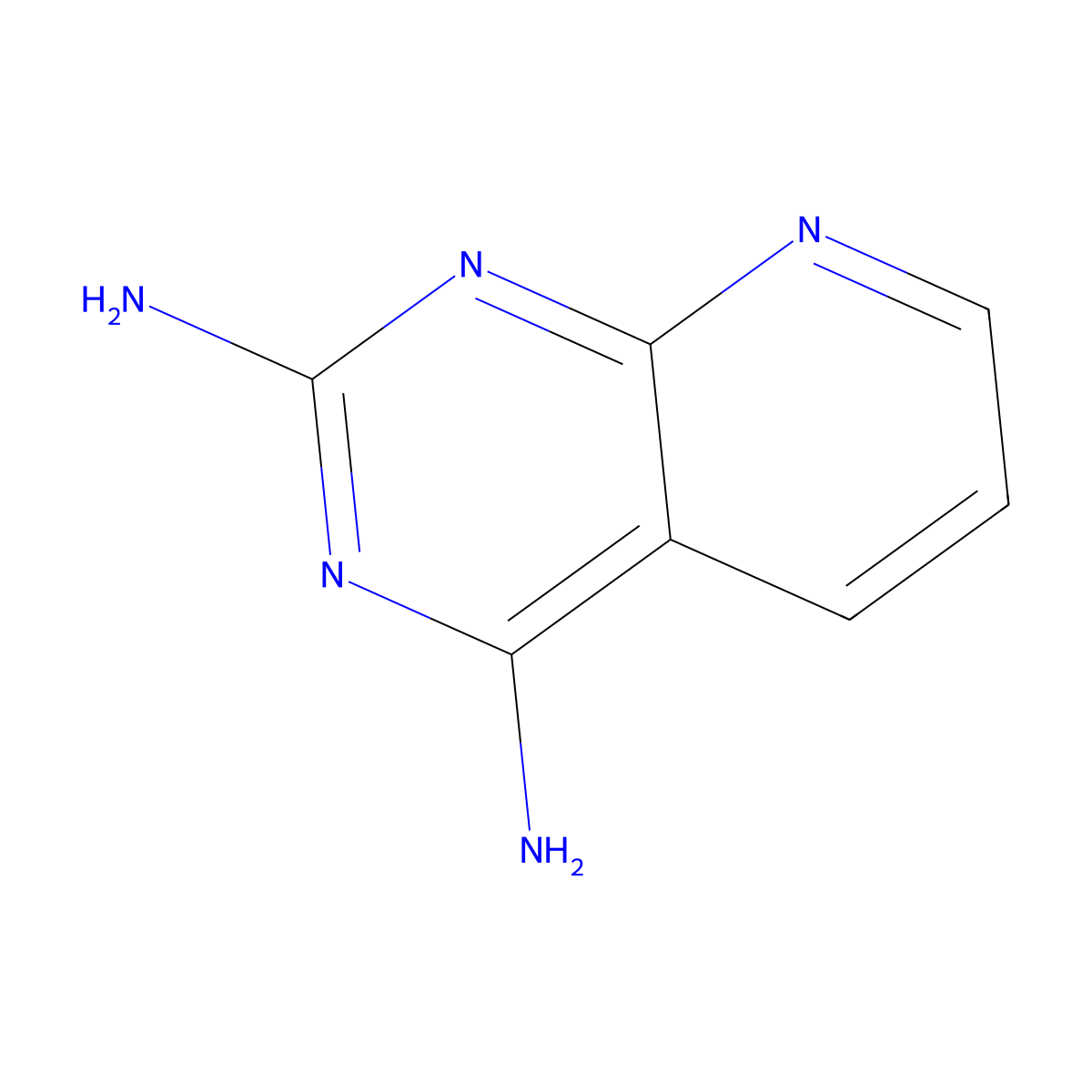 Pyrido[2,3-d]pyrimidine-2,4-diamine molecular structure, CAS 2312-91-6