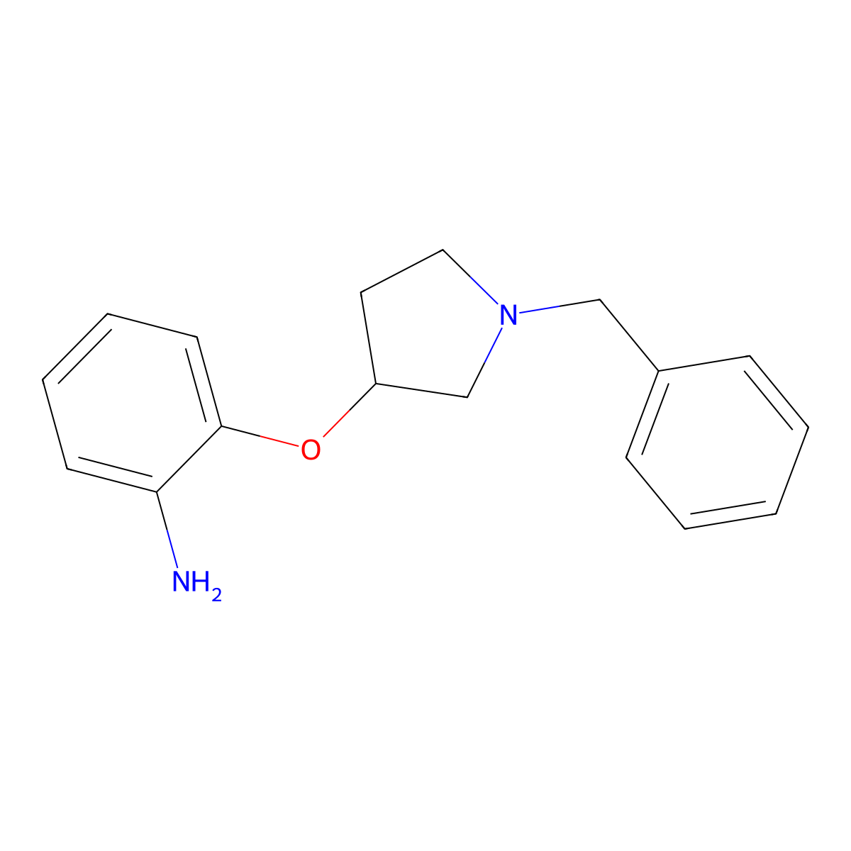 2-((1-Benzylpyrrolidin-3-yl)oxy)aniline molecular structure, CAS 23123-03-7
