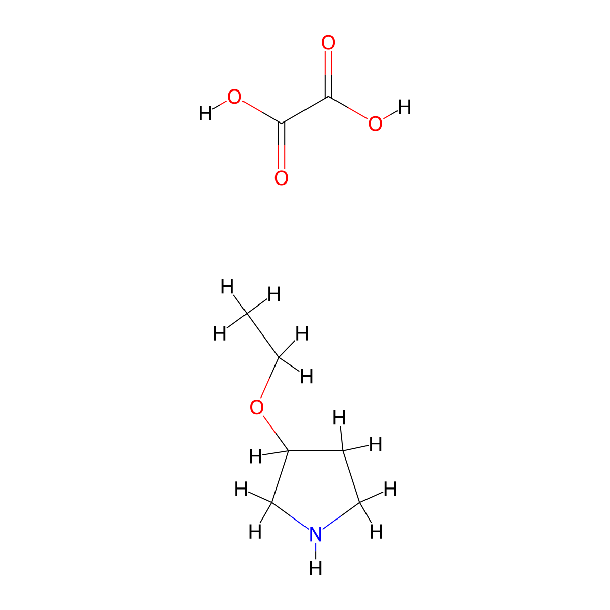 3-Ethoxypyrrolidine oxalate molecular structure, CAS 23123-15-1