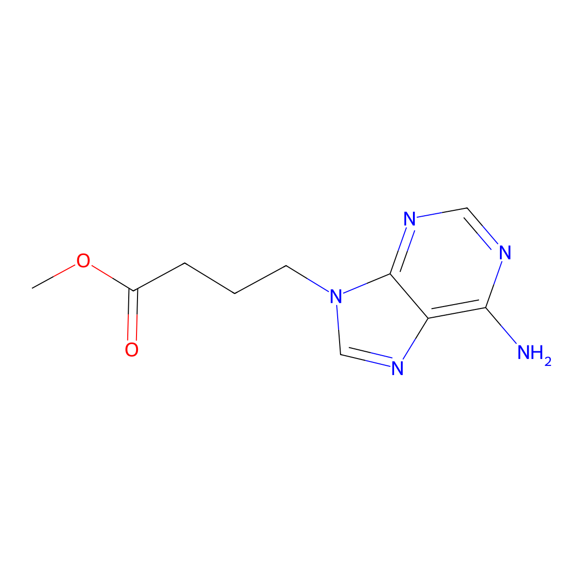 Methyl 4-(6-amino-9h-purin-9-yl)butanoate molecular structure, CAS 23124-18-7