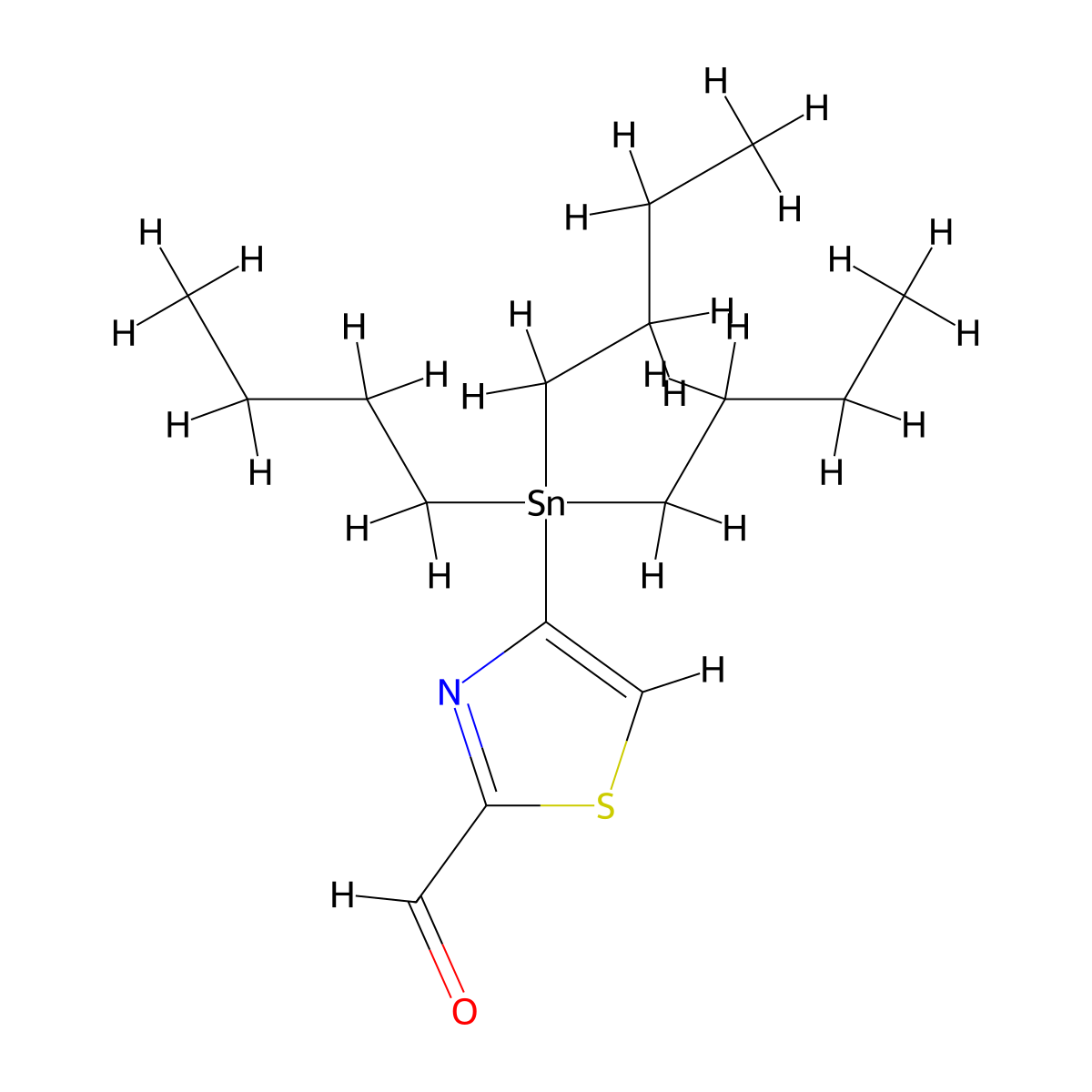 2-Formyl-4-(tributylstannyl)thiazole molecular structure, CAS 231278-14-1