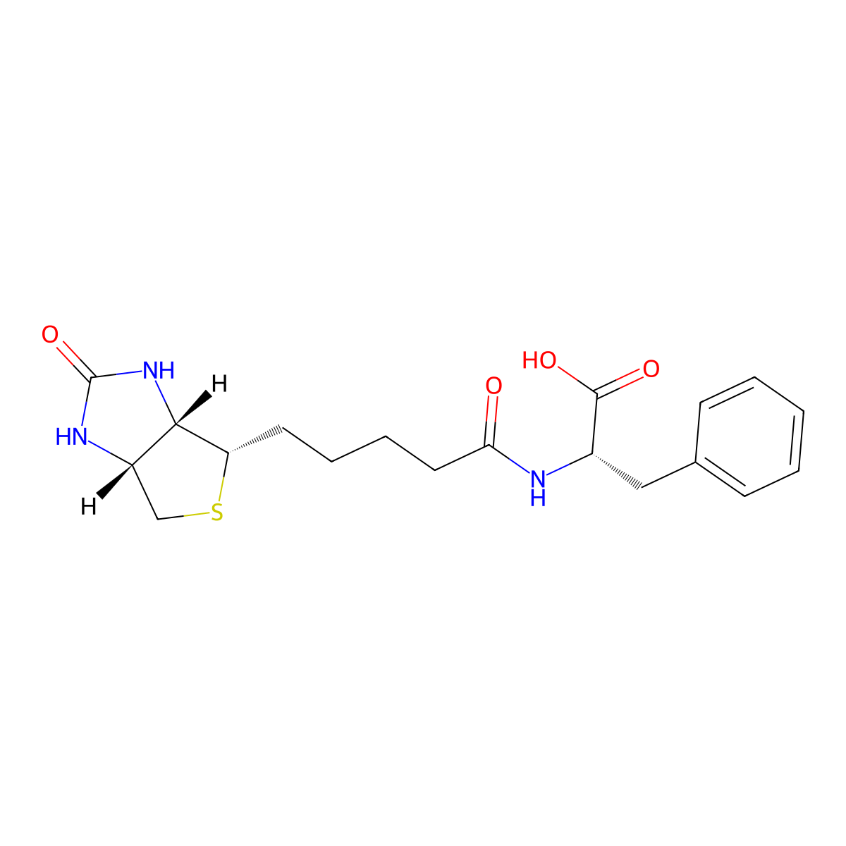 (S)-2-(5-((3AS,4S,6AR)-2-Oxohexahydro-1H-thieno[3,4-D]imidazol-4-YL)pentanamido)-3-phenylpropanoic acid molecular structure, CAS 231280-26-5