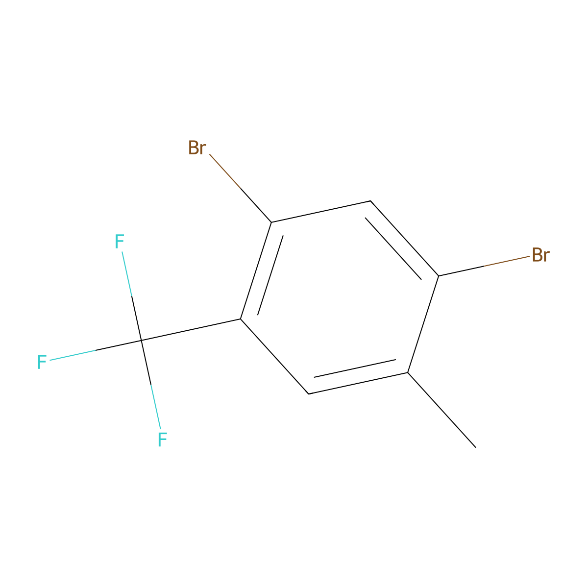 1,5-Dibromo-2-methyl-4-(trifluoromethyl)benzene molecular structure, CAS 231285-88-4