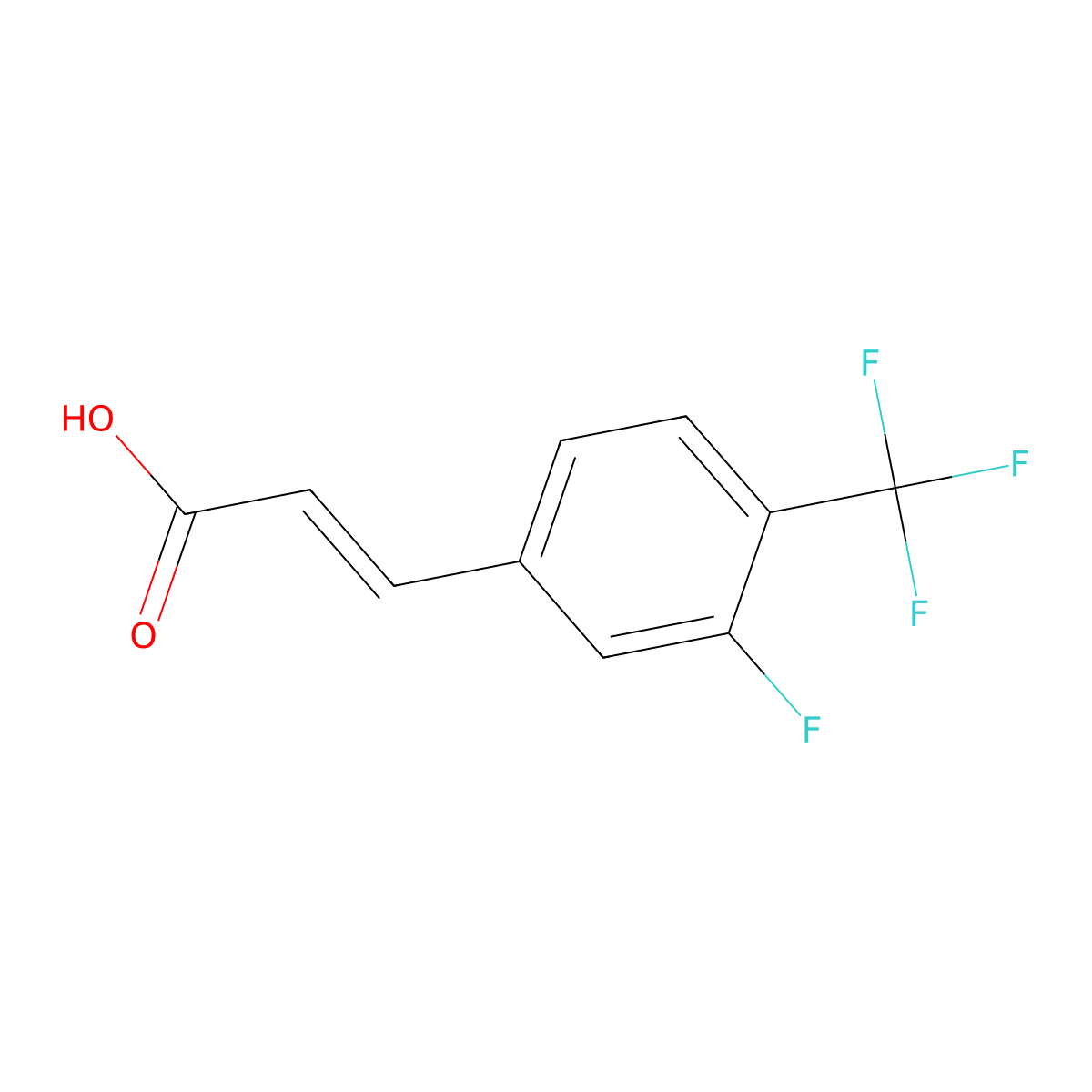 3-Fluoro-4-(trifluoromethyl)cinnamic acid molecular structure, CAS 231291-13-7