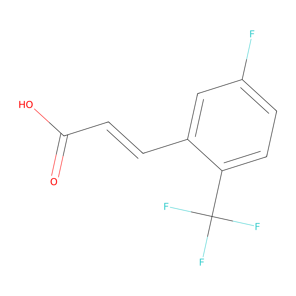 5-Fluoro-2-(trifluoromethyl)cinnamic acid molecular structure, CAS 231291-18-2