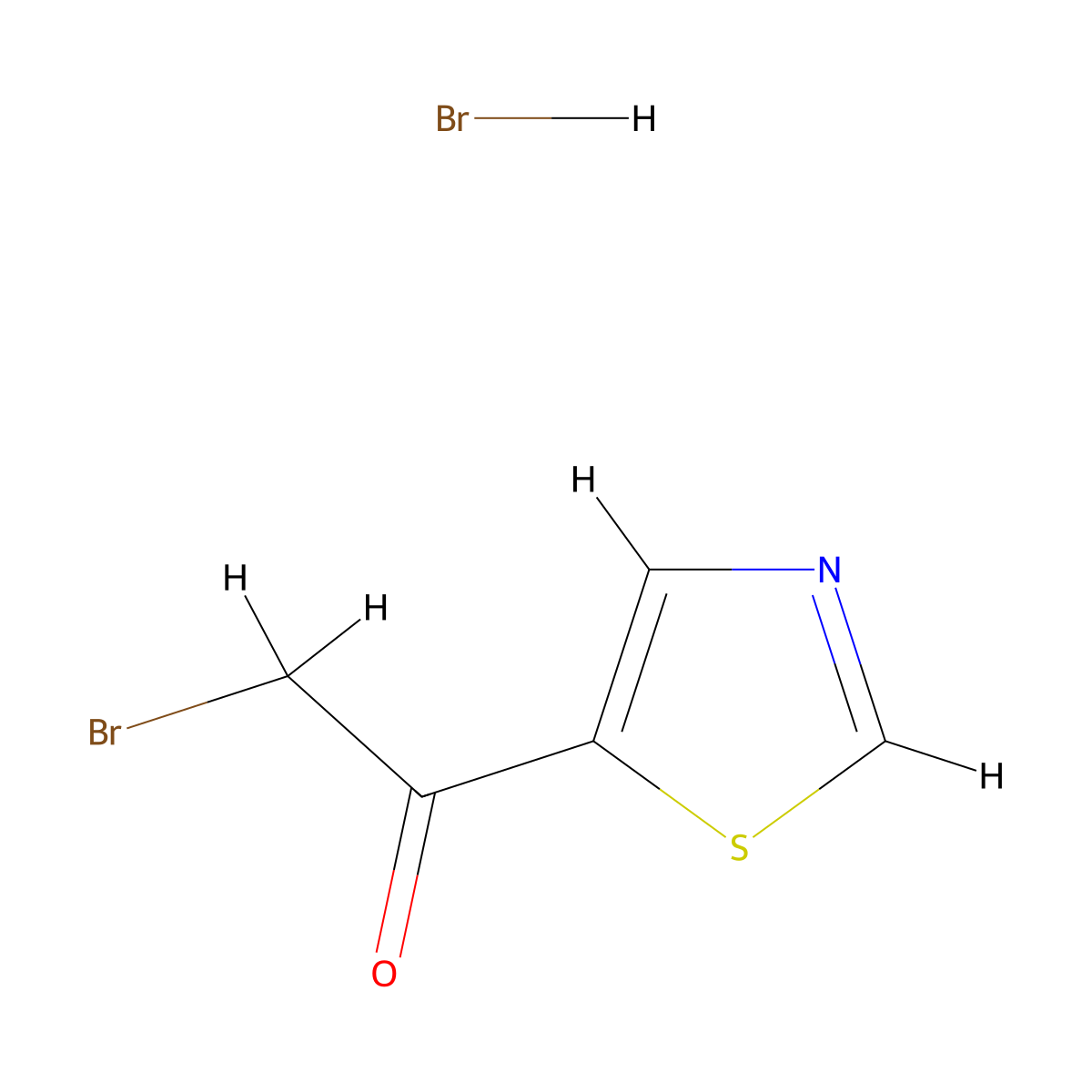 2-Bromo-1-(thiazol-5-yl)ethanone hydrobromide molecular structure, CAS 231297-35-1