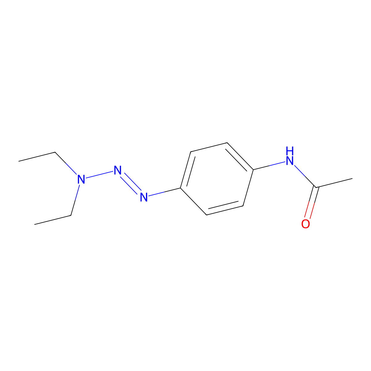 Triazene, 3,3-diethyl-1-(p-acetamidophenyl)- molecular structure, CAS 2313-81-7