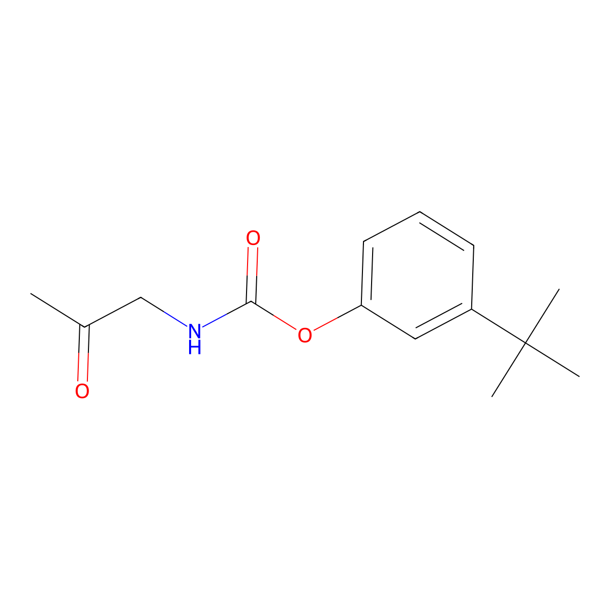 3-tert-Butylphenyl hydrogen (2-oxopropyl)carbonimidate molecular structure, CAS 2313-91-9