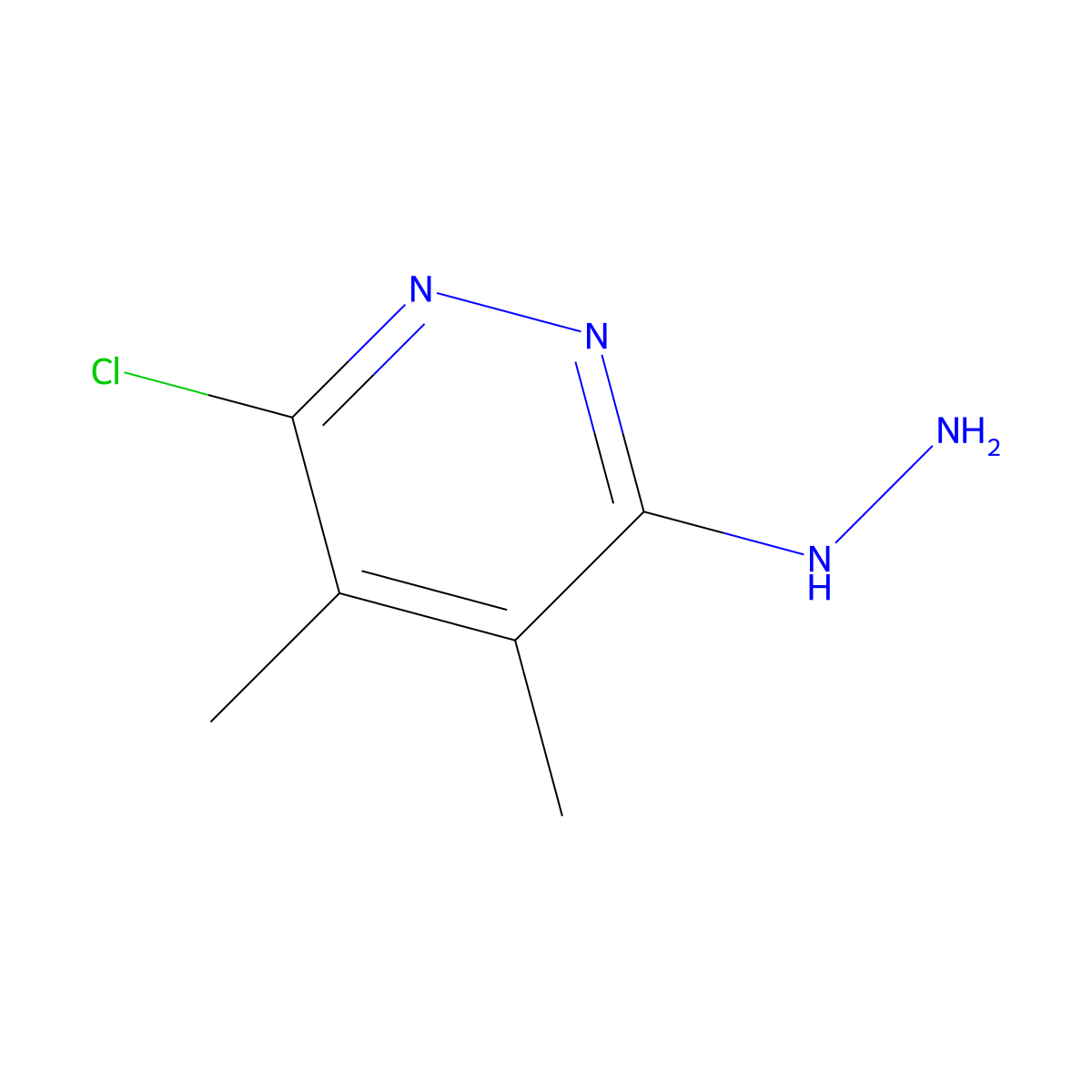3-Chloro-6-hydrazinyl-4,5-dimethylpyridazine molecular structure, CAS 23130-84-9