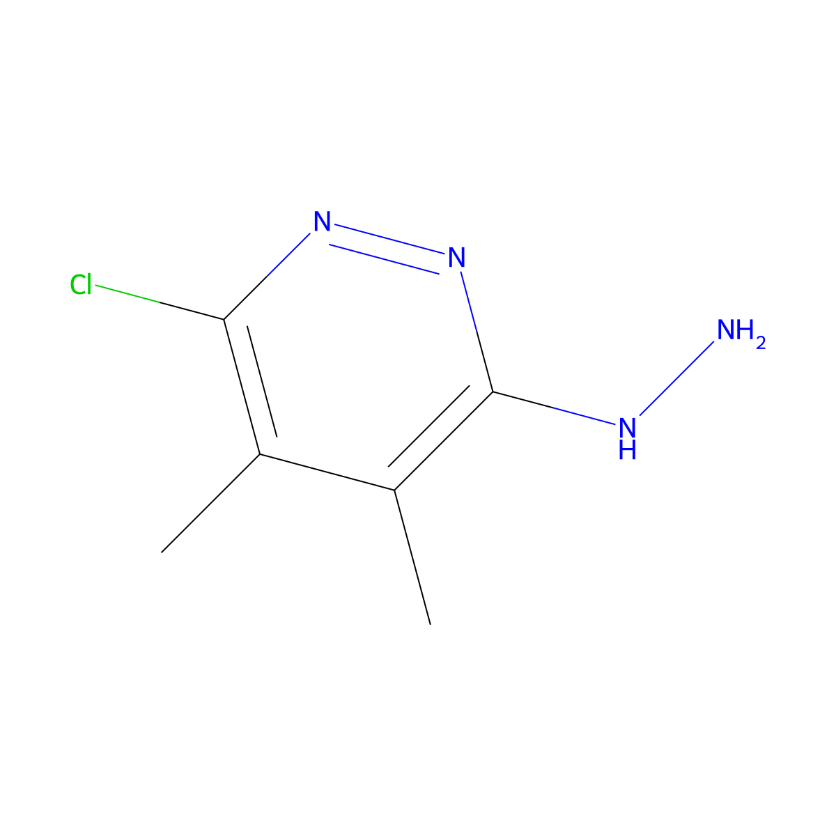 3-Chloro-6-hydrazinyl-4,5-dimethylpyridazine molecular structure, CAS 23130-84-9