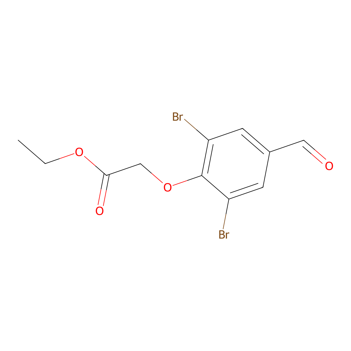 Ethyl 2-(2,6-dibromo-4-formylphenoxy)acetate molecular structure, CAS 231306-75-5