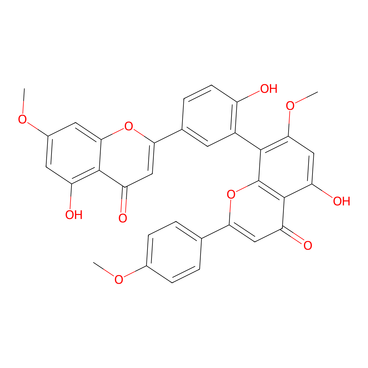 Heveaflavone molecular structure, CAS 23132-13-0