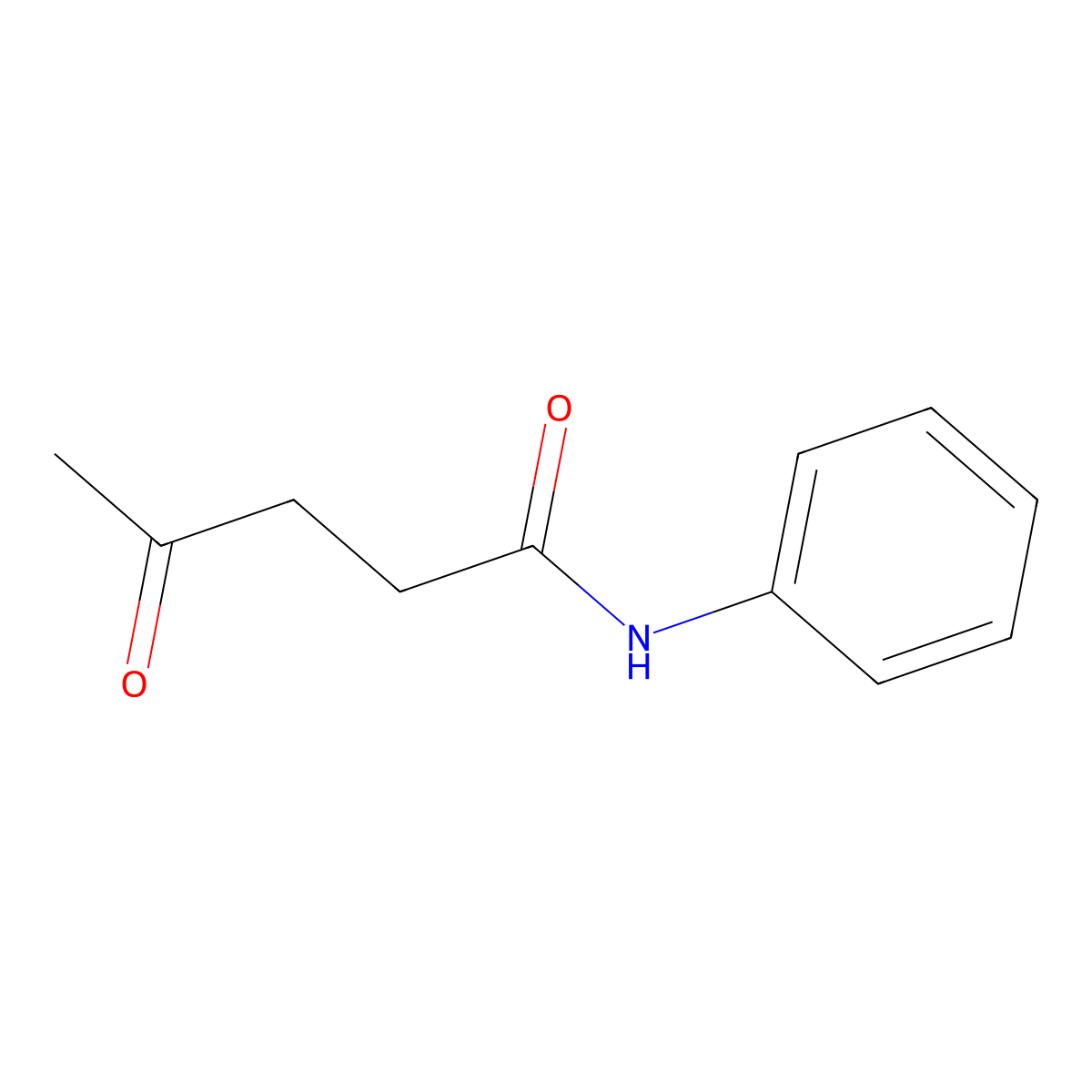 4-Oxo-N-phenylpentanamide molecular structure, CAS 23132-35-6