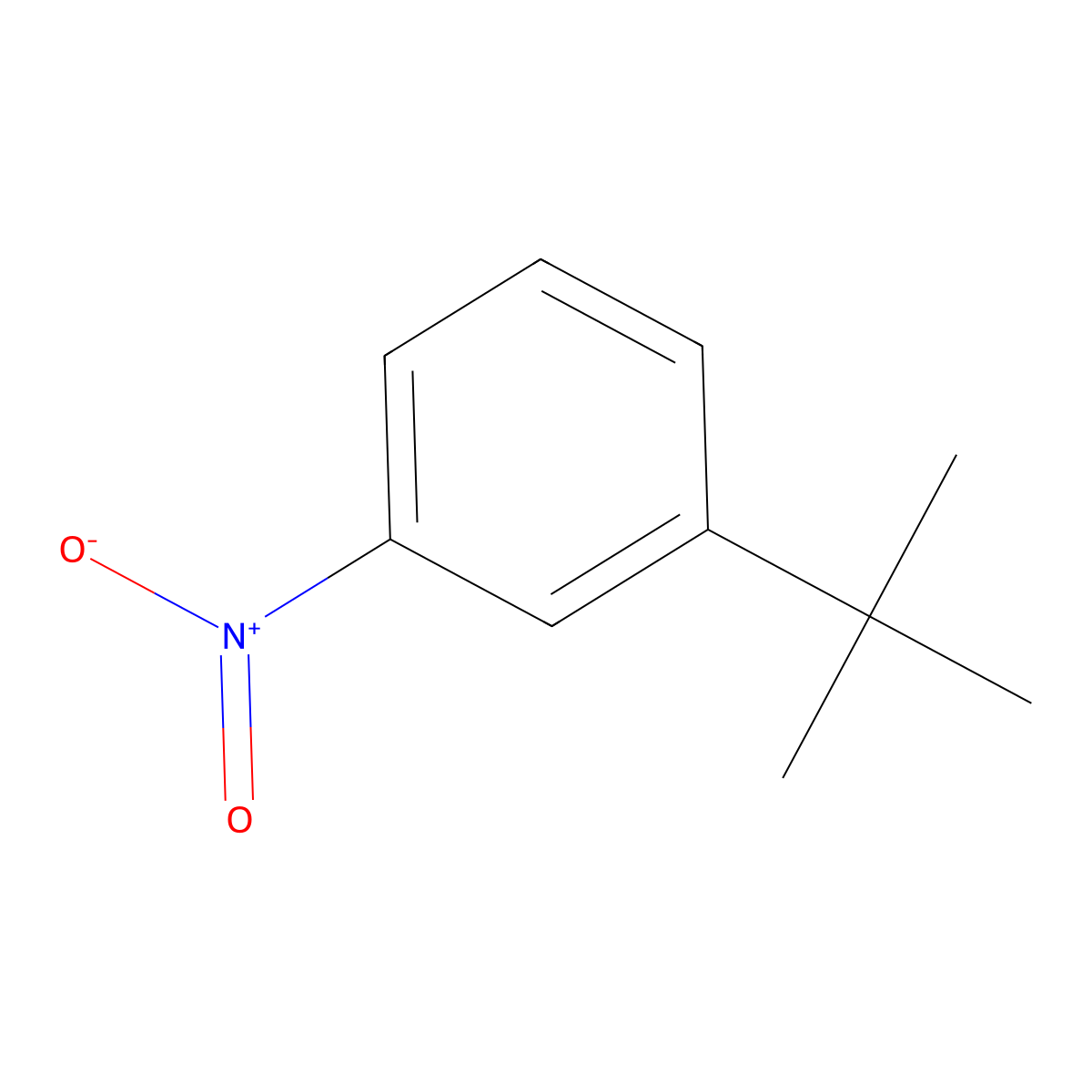 1-tert-Butyl-3-nitrobenzene molecular structure, CAS 23132-52-7