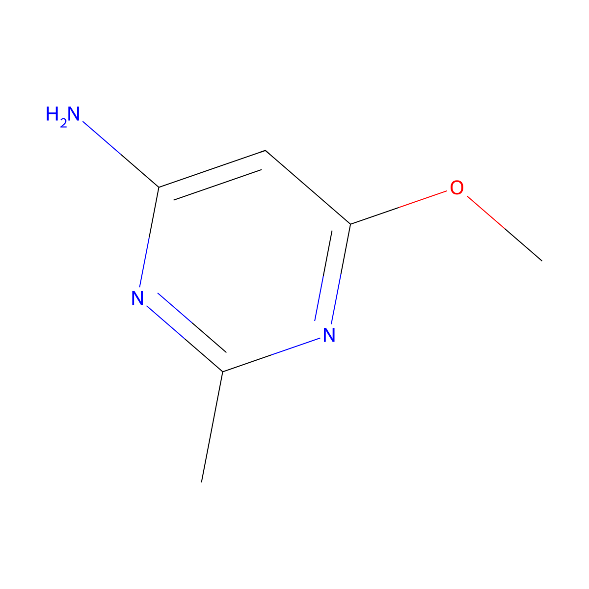 6-Methoxy-2-methylpyrimidin-4-amine molecular structure, CAS 23132-67-4
