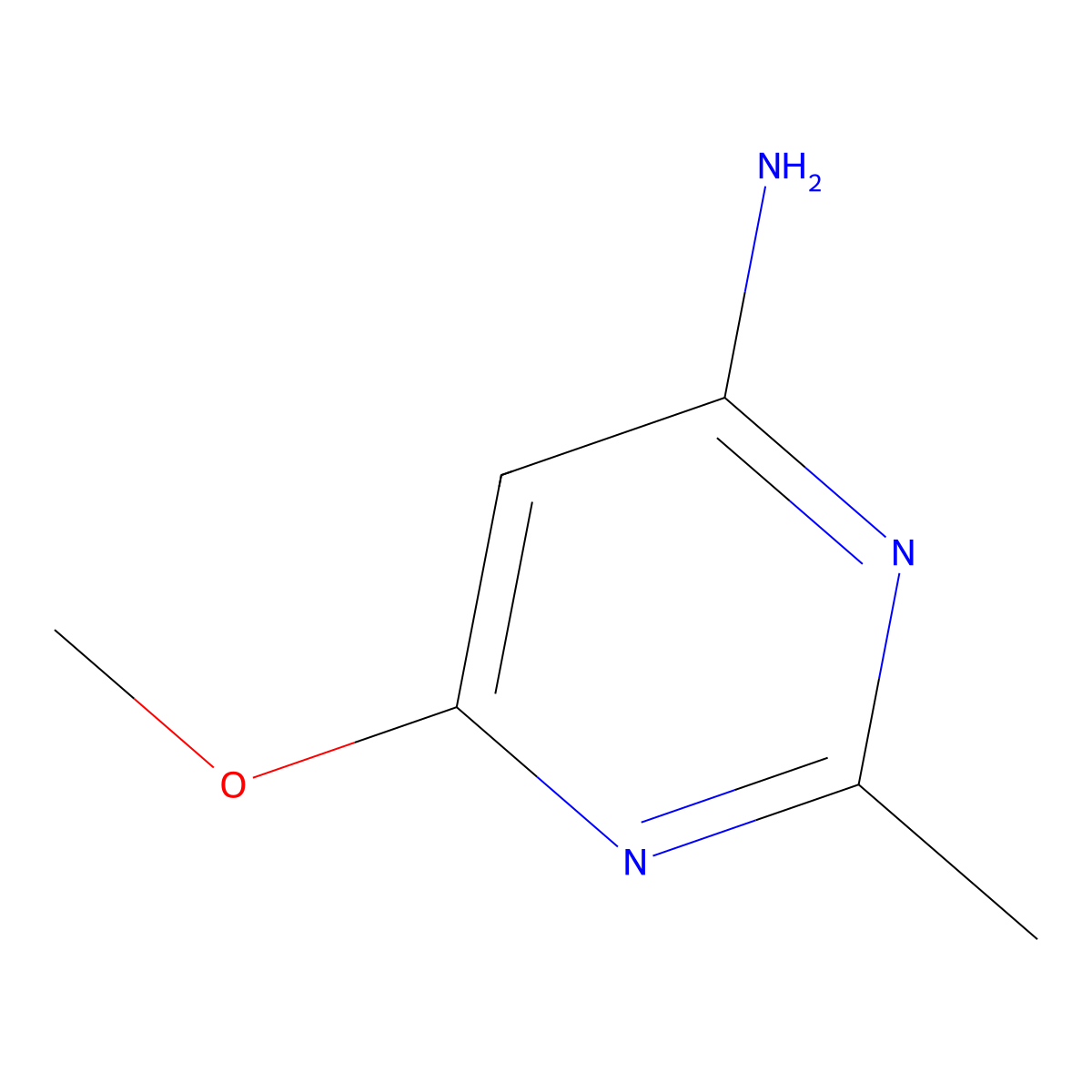 6-Methoxy-2-methylpyrimidin-4-amine molecular structure, CAS 23132-67-4