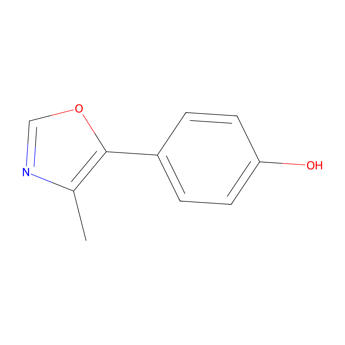 4-(4-methyl-5-oxazolyl)Phenol molecular structure, CAS 2313231-11-5