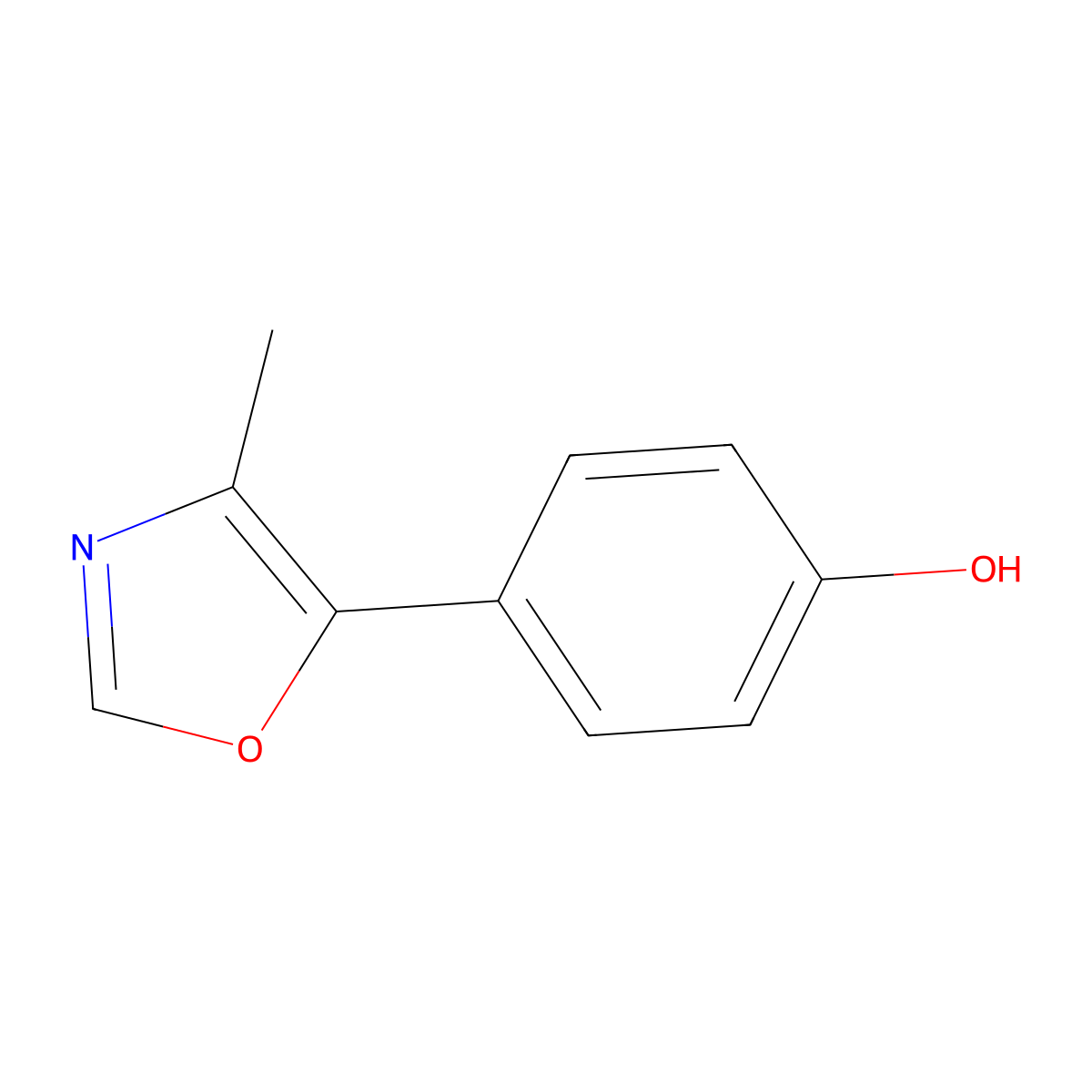 4-(4-methyl-5-oxazolyl)Phenol molecular structure, CAS 2313231-11-5