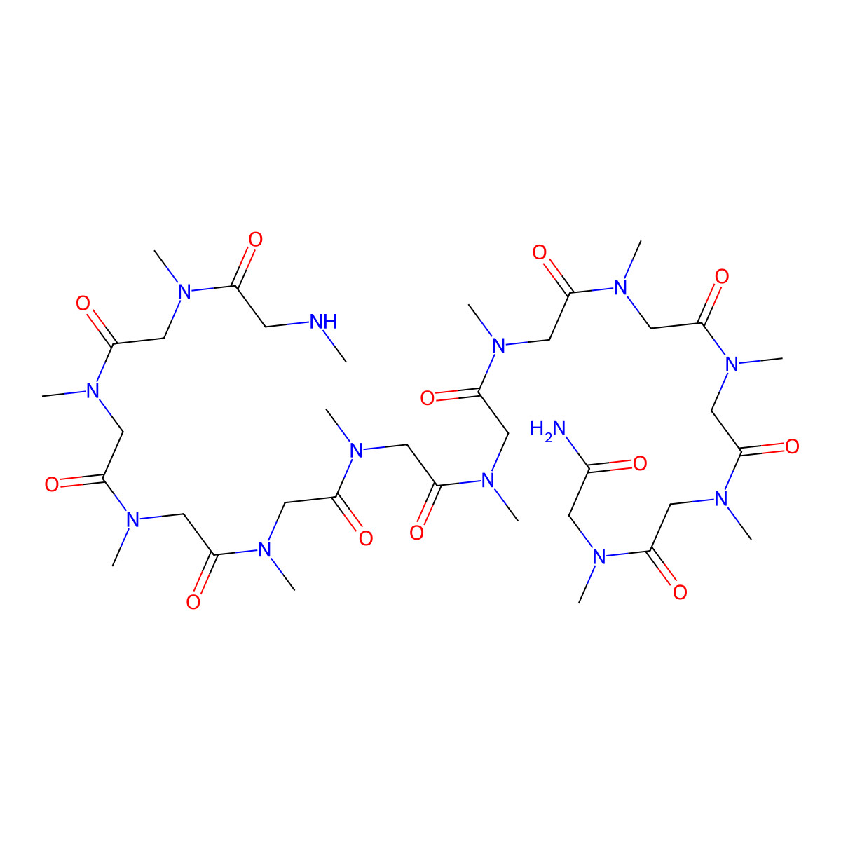 H-Sar-Sar-Sar-Sar-Sar-Sar-Sar-Sar-Sar-Sar-Sar-Sar-NH2 molecular structure, CAS 2313534-12-0