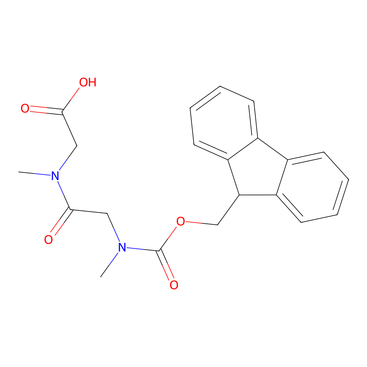 Fmoc-Sar-Sar-OH molecular structure, CAS 2313534-20-0