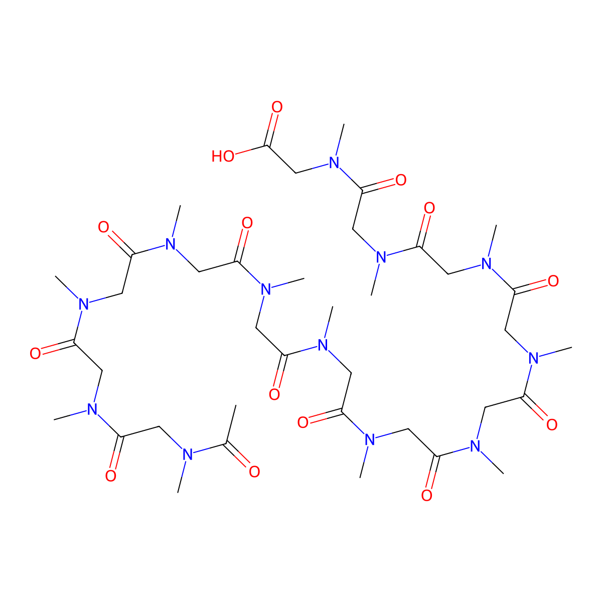 Ac-pSar12-OH molecular structure, CAS 2313534-24-4