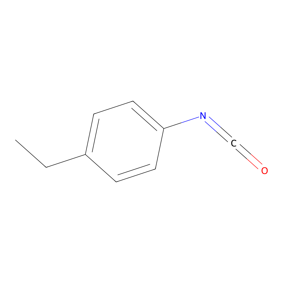4-Ethylphenyl isocyanate molecular structure, CAS 23138-50-3
