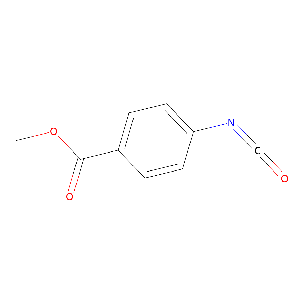 Methyl 4-isocyanatobenzoate molecular structure, CAS 23138-53-6