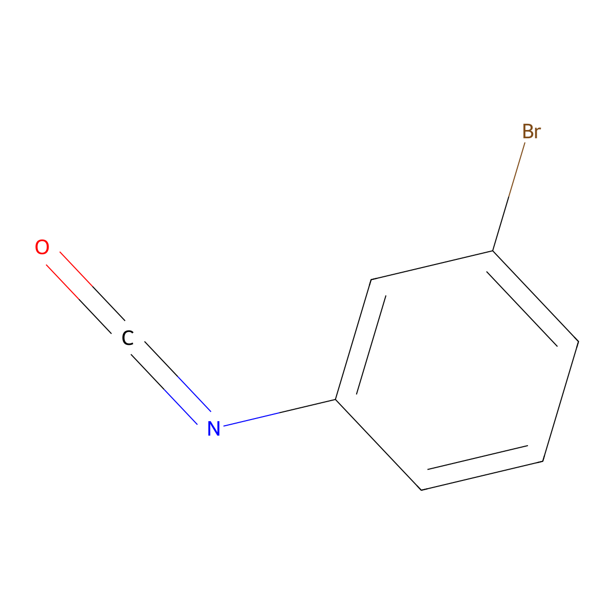 3-Bromophenyl isocyanate molecular structure, CAS 23138-55-8