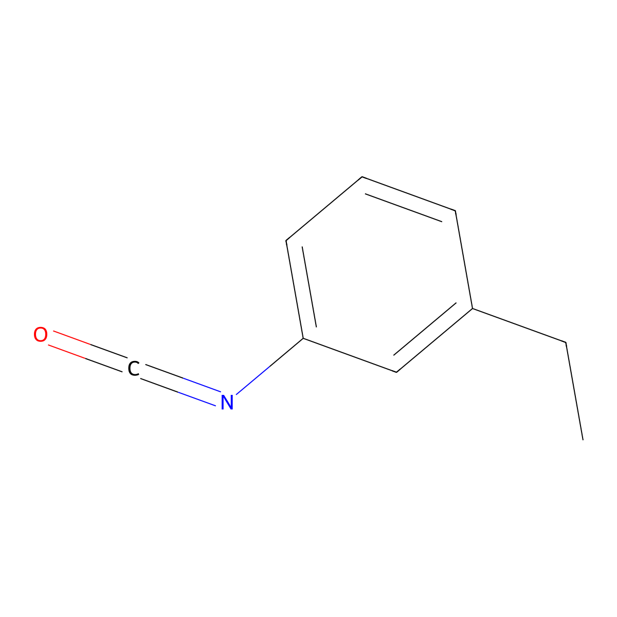 3-Ethylphenyl isocyanate molecular structure, CAS 23138-58-1