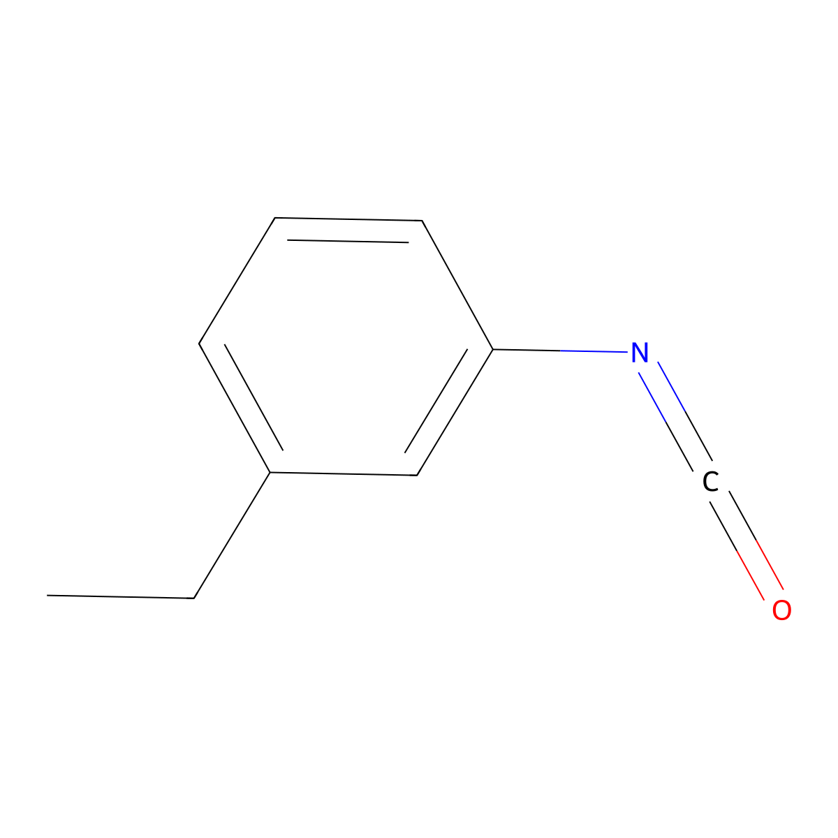 3-Ethylphenyl isocyanate molecular structure, CAS 23138-58-1