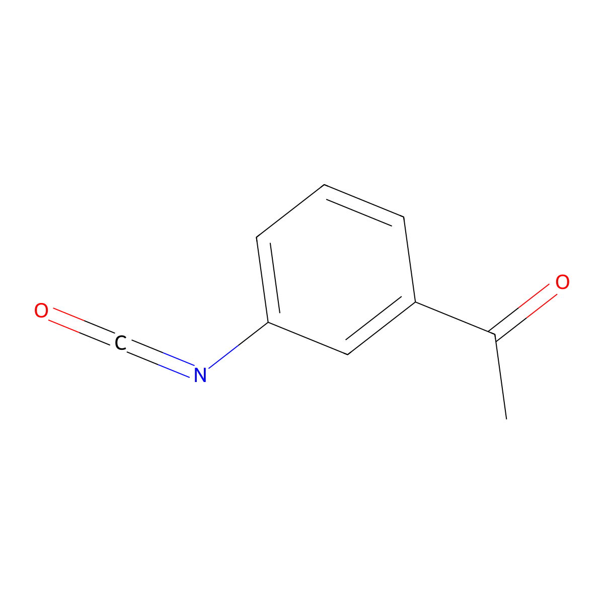 1-(3-Isocyanatophenyl)ethan-1-one molecular structure, CAS 23138-64-9