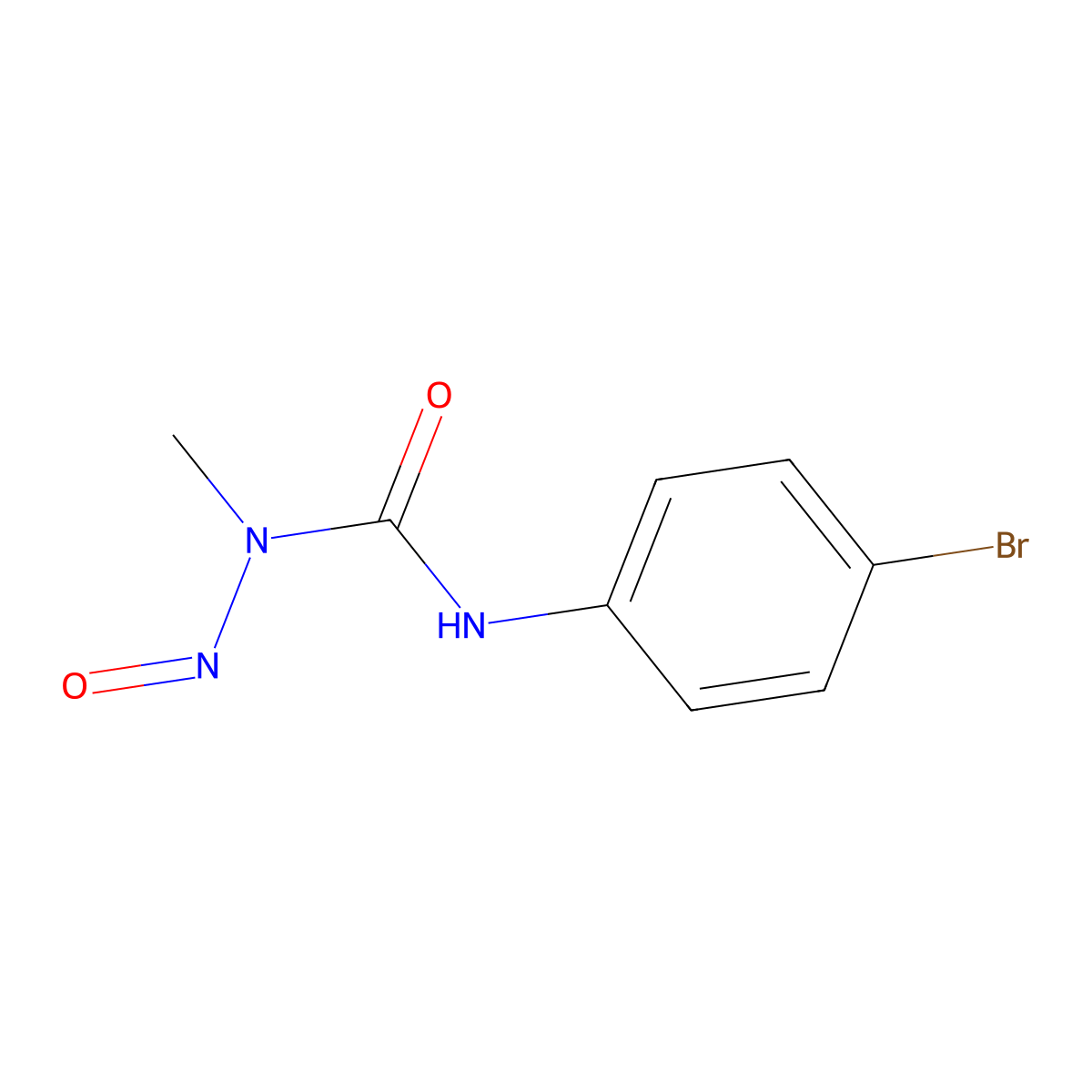 1-Methyl-3-(4-bromophenyl)-1-nitrosourea molecular structure, CAS 23139-02-8