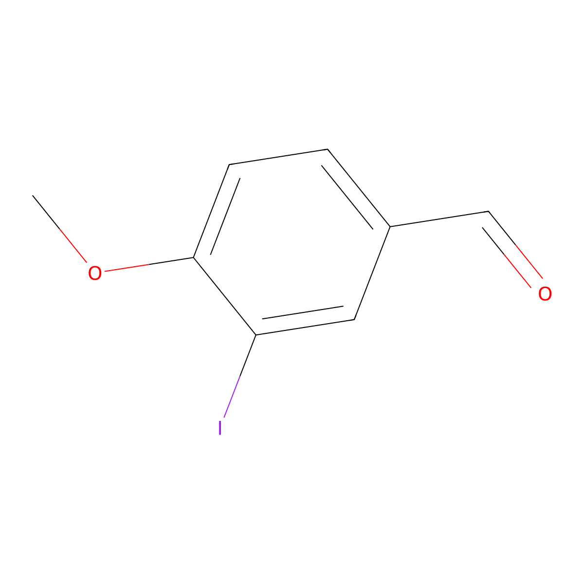 3-Iodo-4-methoxybenzaldehyde molecular structure, CAS 2314-37-6