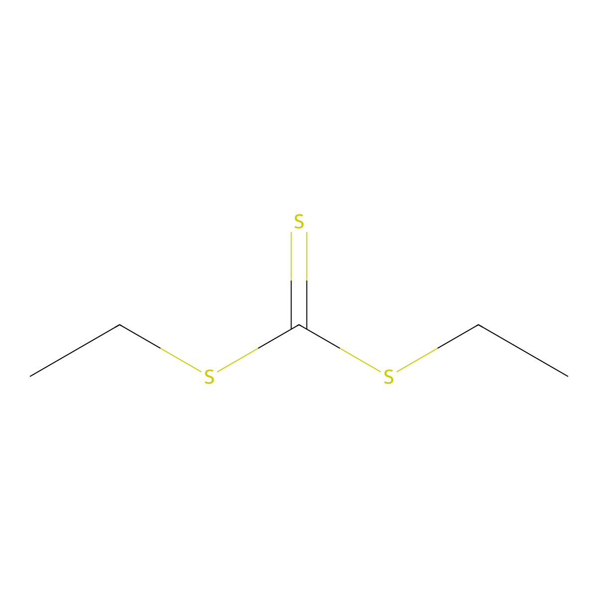 Diethyl carbonotrithioate molecular structure, CAS 2314-49-0