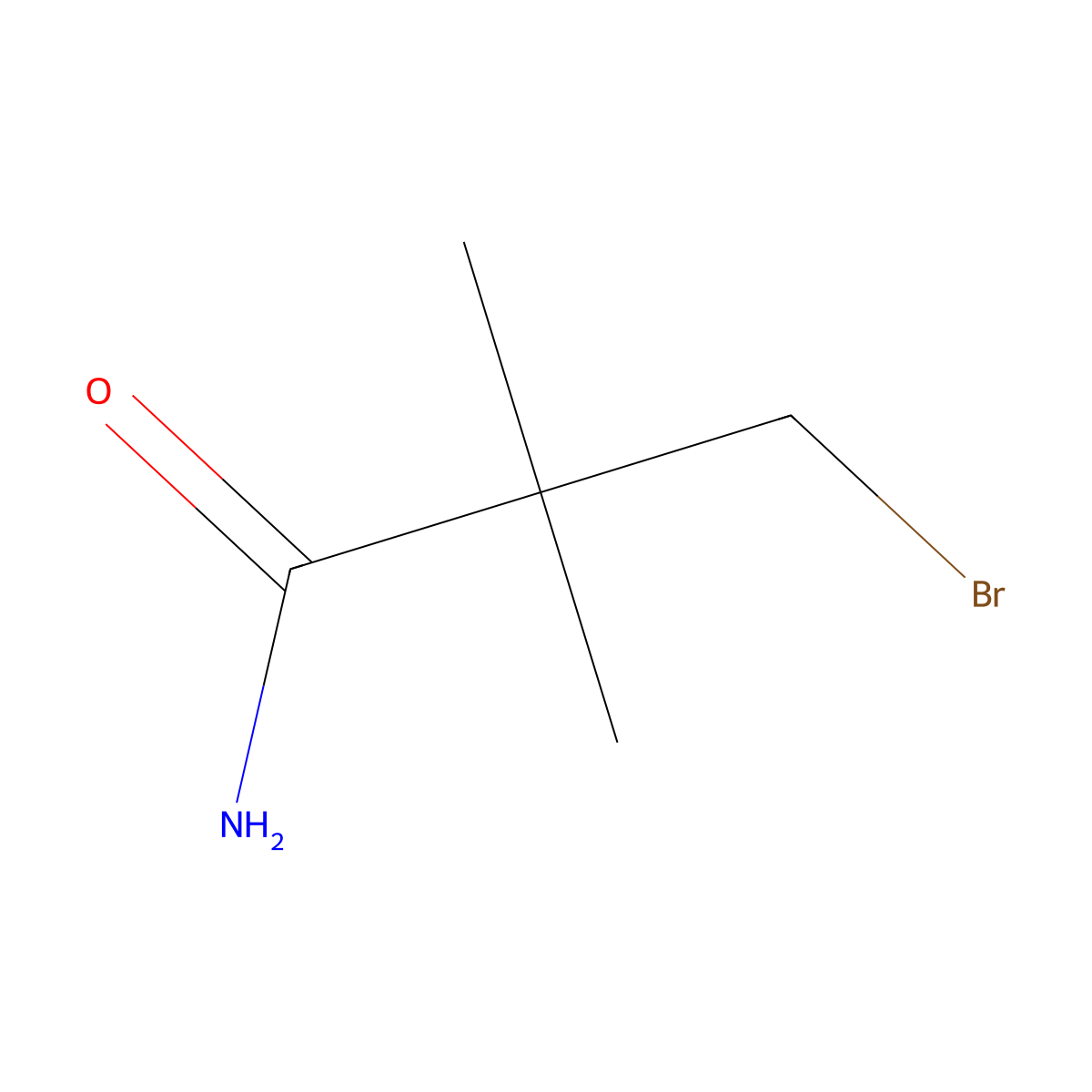 3-Bromo-2,2-dimethylpropanamide molecular structure, CAS 23143-81-9