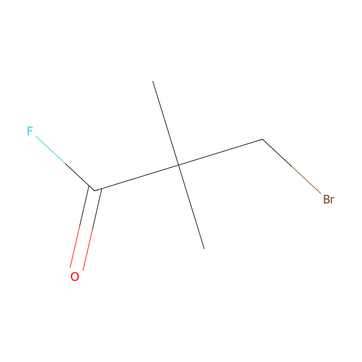3-Bromo-2,2-dimethylpropanoyl fluoride molecular structure, CAS 23143-82-0